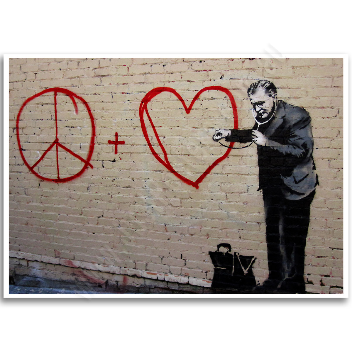 Street Art Poster - Peace and Love Doctor